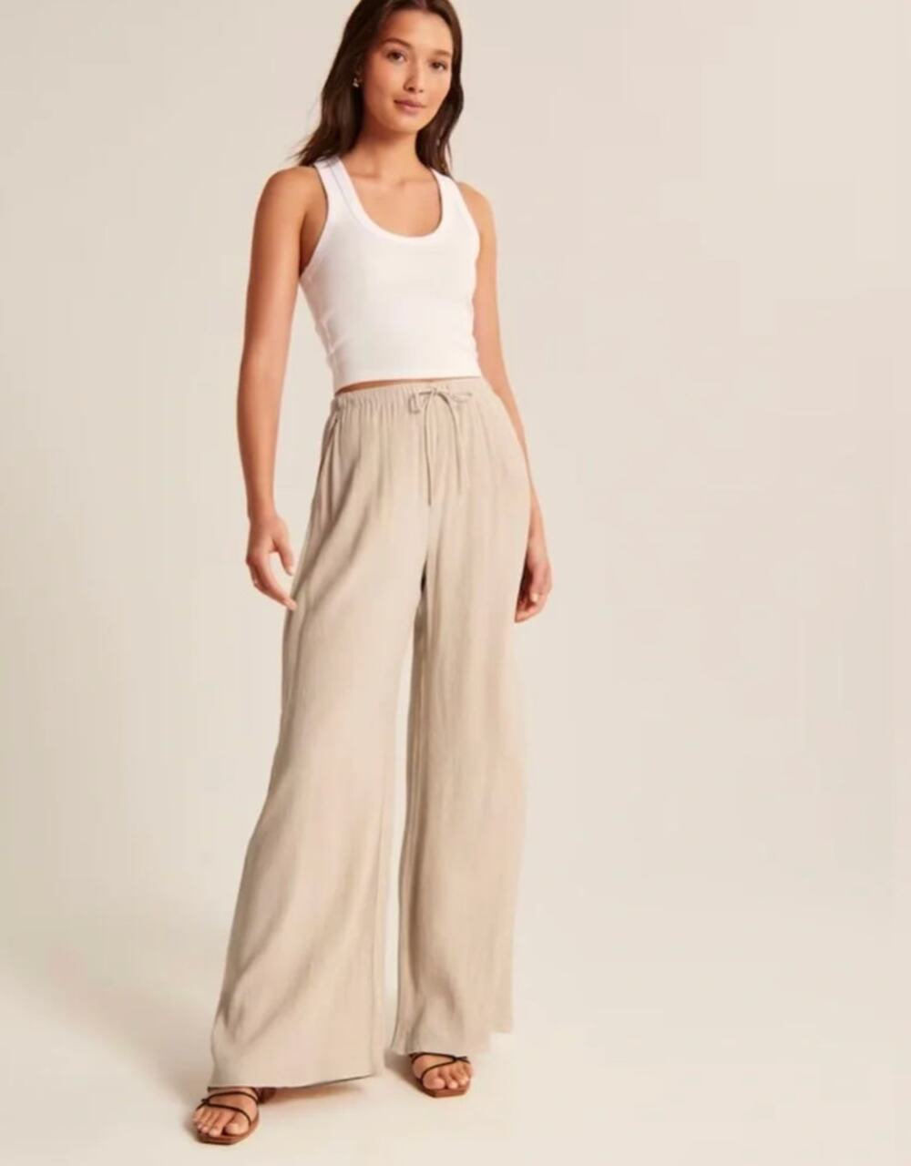 Abercrombie & Fitch Gemma Crinkle Wide Leg Pull-On Pant size XL
